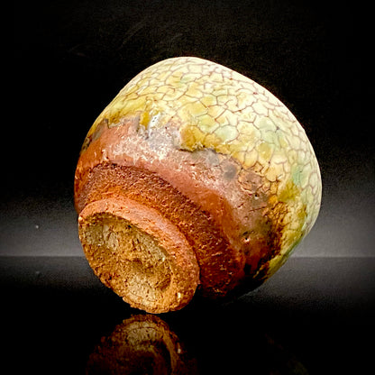 安藤百利行 Ando Moriyuki 美濃 Mino ware 美浓烧 灰釉梅花皮 kaiyu kairagi glaze 灰釉梅花皮 ぐい呑 guinomi sake cup 酒盏 ショットグラス shot glass 烈酒杯 (37/64)