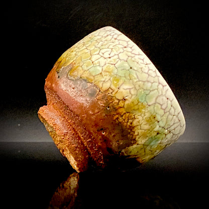 安藤百利行 Ando Moriyuki 美濃 Mino ware 美浓烧 灰釉梅花皮 kaiyu kairagi glaze 灰釉梅花皮 ぐい呑 guinomi sake cup 酒盏 ショットグラス shot glass 烈酒杯 (38/64)