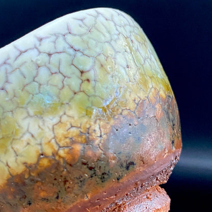 安藤百利行 Ando Moriyuki 美濃 Mino ware 美浓烧 灰釉梅花皮 kaiyu kairagi glaze 灰釉梅花皮 ぐい呑 guinomi sake cup 酒盏 ショットグラス shot glass 烈酒杯 (42/64)