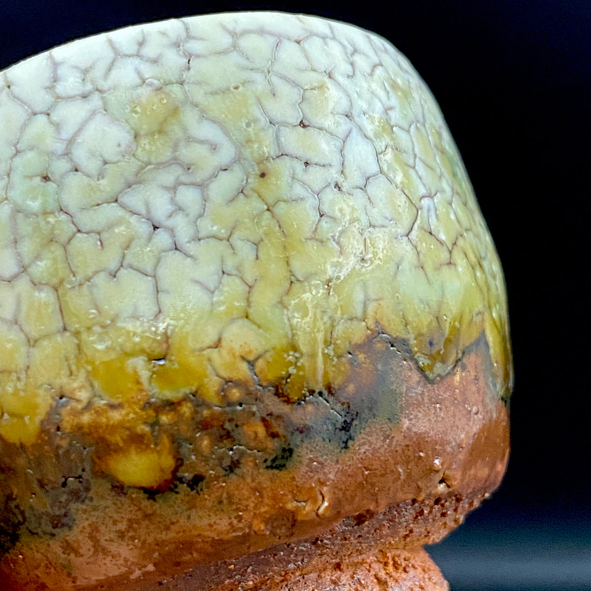安藤百利行 Ando Moriyuki 美濃 Mino ware 美浓烧 灰釉梅花皮 kaiyu kairagi glaze 灰釉梅花皮 ぐい呑 guinomi sake cup 酒盏 ショットグラス shot glass 烈酒杯 (46/64)