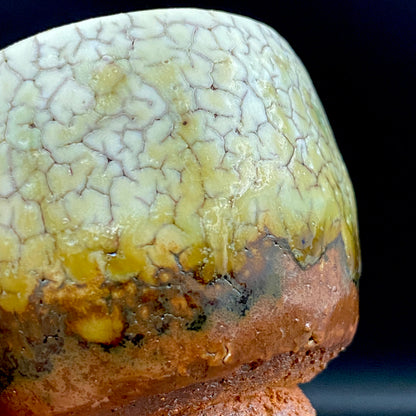 安藤百利行 Ando Moriyuki 美濃 Mino ware 美浓烧 灰釉梅花皮 kaiyu kairagi glaze 灰釉梅花皮 ぐい呑 guinomi sake cup 酒盏 ショットグラス shot glass 烈酒杯 (46/64)