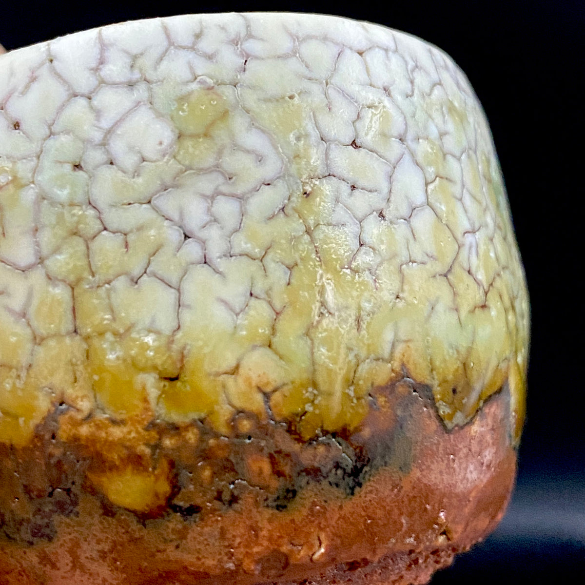 安藤百利行 Ando Moriyuki 美濃 Mino ware 美浓烧 灰釉梅花皮 kaiyu kairagi glaze 灰釉梅花皮 ぐい呑 guinomi sake cup 酒盏 ショットグラス shot glass 烈酒杯 (47/64)