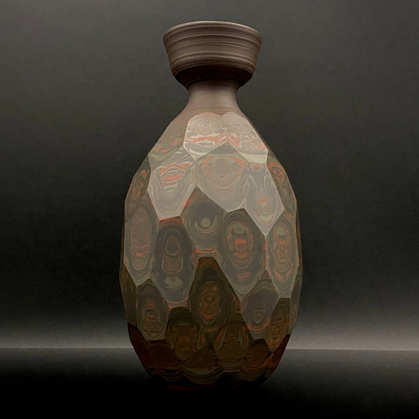 Tokoname City Intangible Cultural Property Holder, Yohei Konishi, Shu-dei Neriage Genshin-sai Sake Set (Sake Bottle and Cups) #249