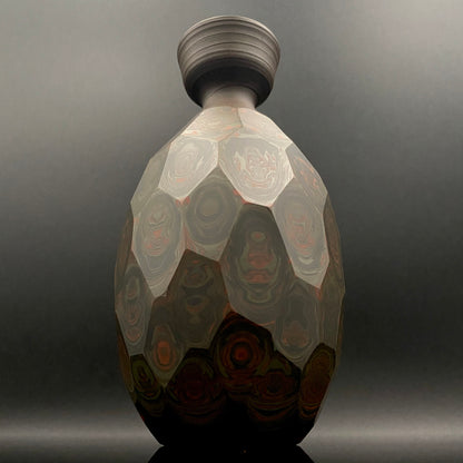 Tokoname City Intangible Cultural Property Holder, Yohei Konishi, Shu-dei Neriage Genshin-sai Sake Set (Sake Bottle and Cups) #249