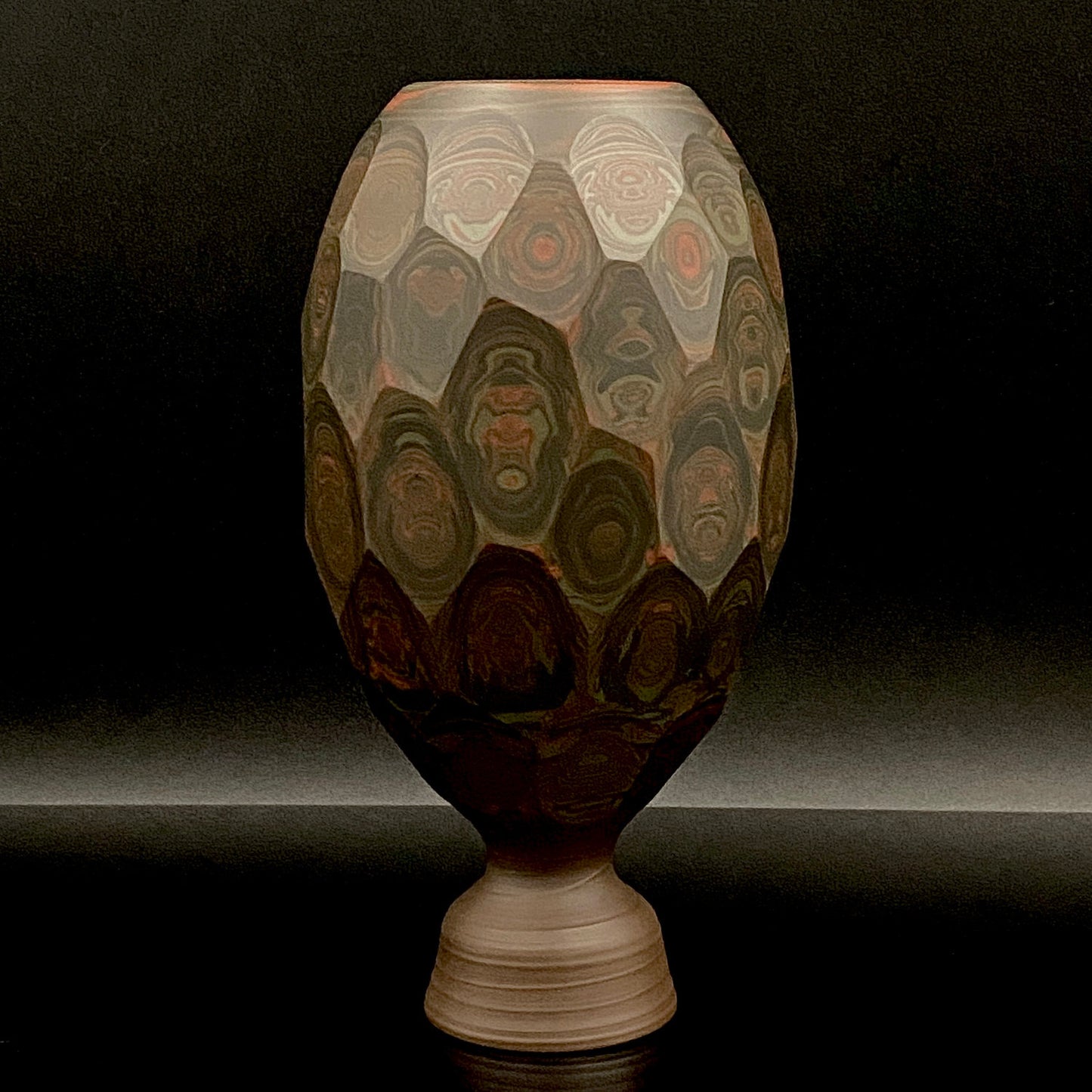 Tokoname City Intangible Cultural Property Holder, Yohei Konishi, Shu-dei Neriage Genshin-sai Sake Set (Sake Bottle and Cups) #249