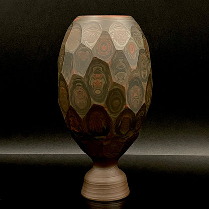 Tokoname City Intangible Cultural Property Holder, Yohei Konishi, Shu-dei Neriage Genshin-sai Sake Set (Sake Bottle and Cups) #249