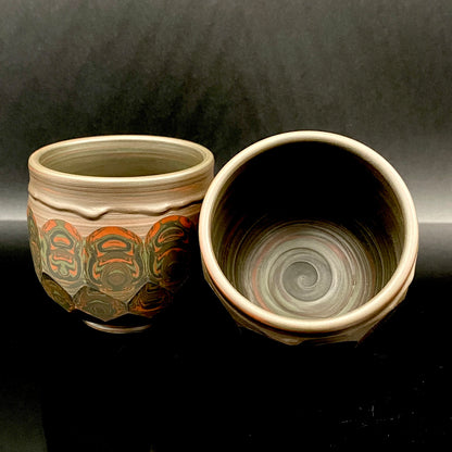 Tokoname City Intangible Cultural Property Holder, Yohei Konishi, Shu-dei Neriage Genshin-sai Sake Set (Sake Bottle and Cups) #249