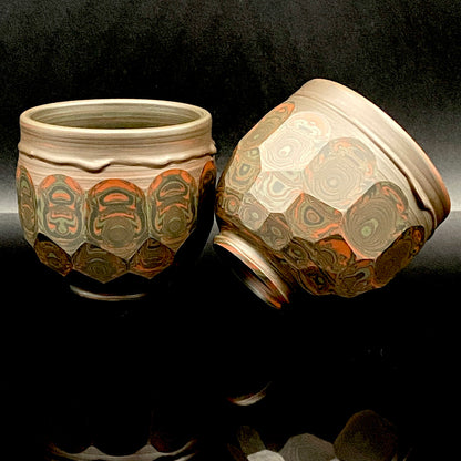 Tokoname City Intangible Cultural Property Holder, Yohei Konishi, Shu-dei Neriage Genshin-sai Sake Set (Sake Bottle and Cups) #249