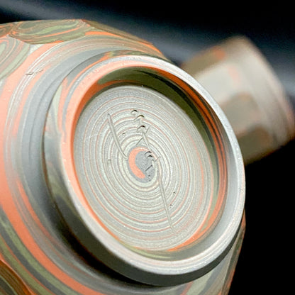Tokoname City Intangible Cultural Property Holder, Yohei Konishi, Shu-dei Neriage Genshin-sai Sake Set (Sake Bottle and Cups) #249