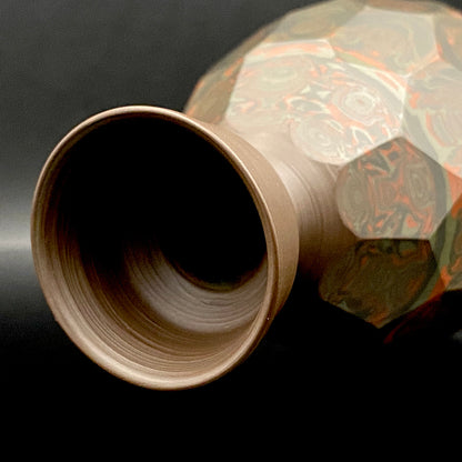 Tokoname City Intangible Cultural Property Holder, Yohei Konishi, Shu-dei Neriage Genshin-sai Sake Set (Sake Bottle and Cups) #249