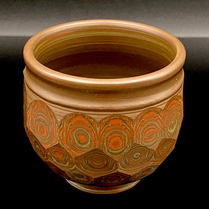 常滑市指定無形文化財保持者 小西 洋平 作 朱泥 練り上げ 源心彩 手引ろくろ薄造り ぐい呑 ショットグラス 訳あり  #247