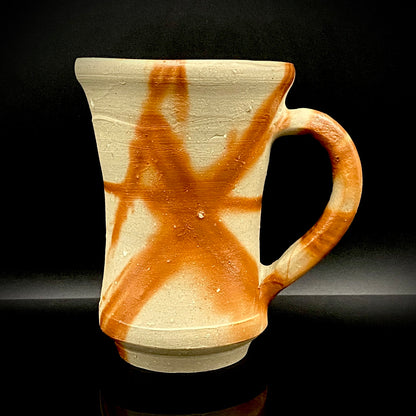 岡山県重要無形文化財保持者 吉本 正 作 火襷備前焼 緋襷麦酒呑、ビアジョッキ、タンブラー、 師）藤原啓 正統継承作品 #214