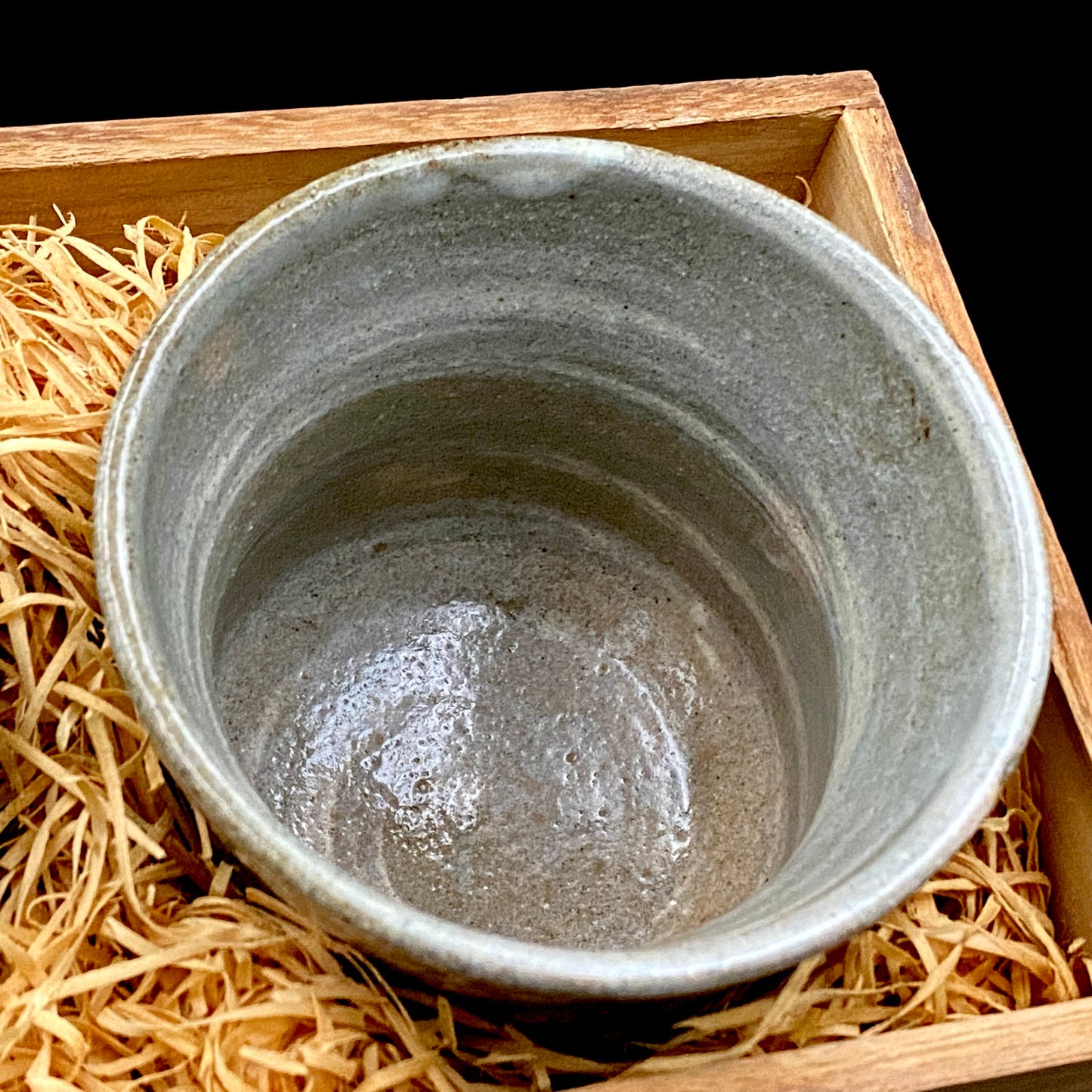 Tatsuzo Shimaoka (Living National Treasure) 1961 15th Anniversary Work "Roar of a New Star" Jomon Inlay Pair of Teacups, Sake Set, Rock Glasses (2-piece set) #253