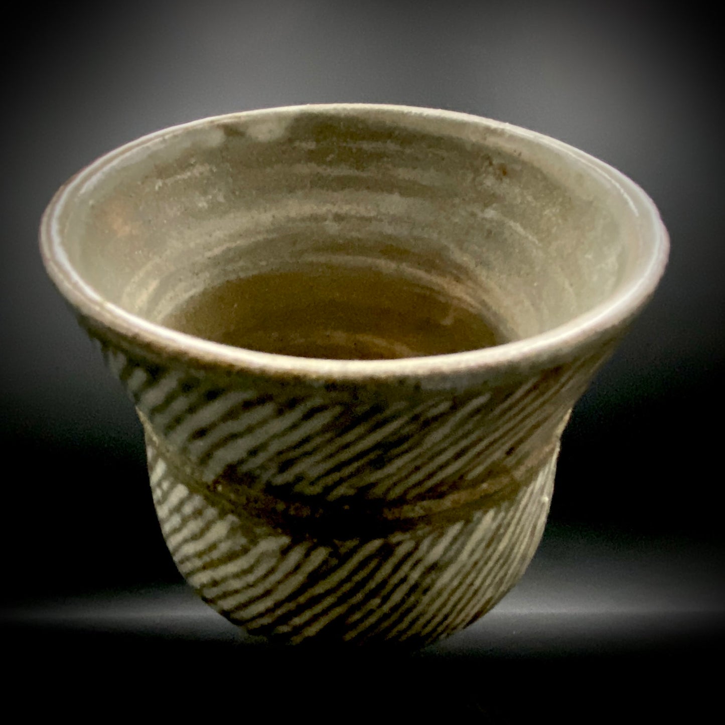 Tatsuzo Shimaoka (Living National Treasure) 1961 15th Anniversary Work "Roar of a New Star" Jomon Inlay Pair of Teacups, Sake Set, Rock Glasses (2-piece set) #253