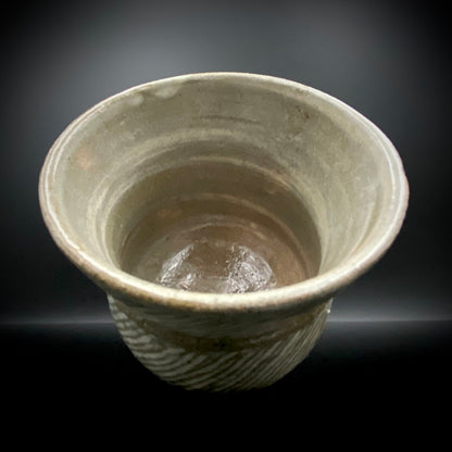 Tatsuzo Shimaoka (Living National Treasure) 1961 15th Anniversary Work "Roar of a New Star" Jomon Inlay Pair of Teacups, Sake Set, Rock Glasses (2-piece set) #253