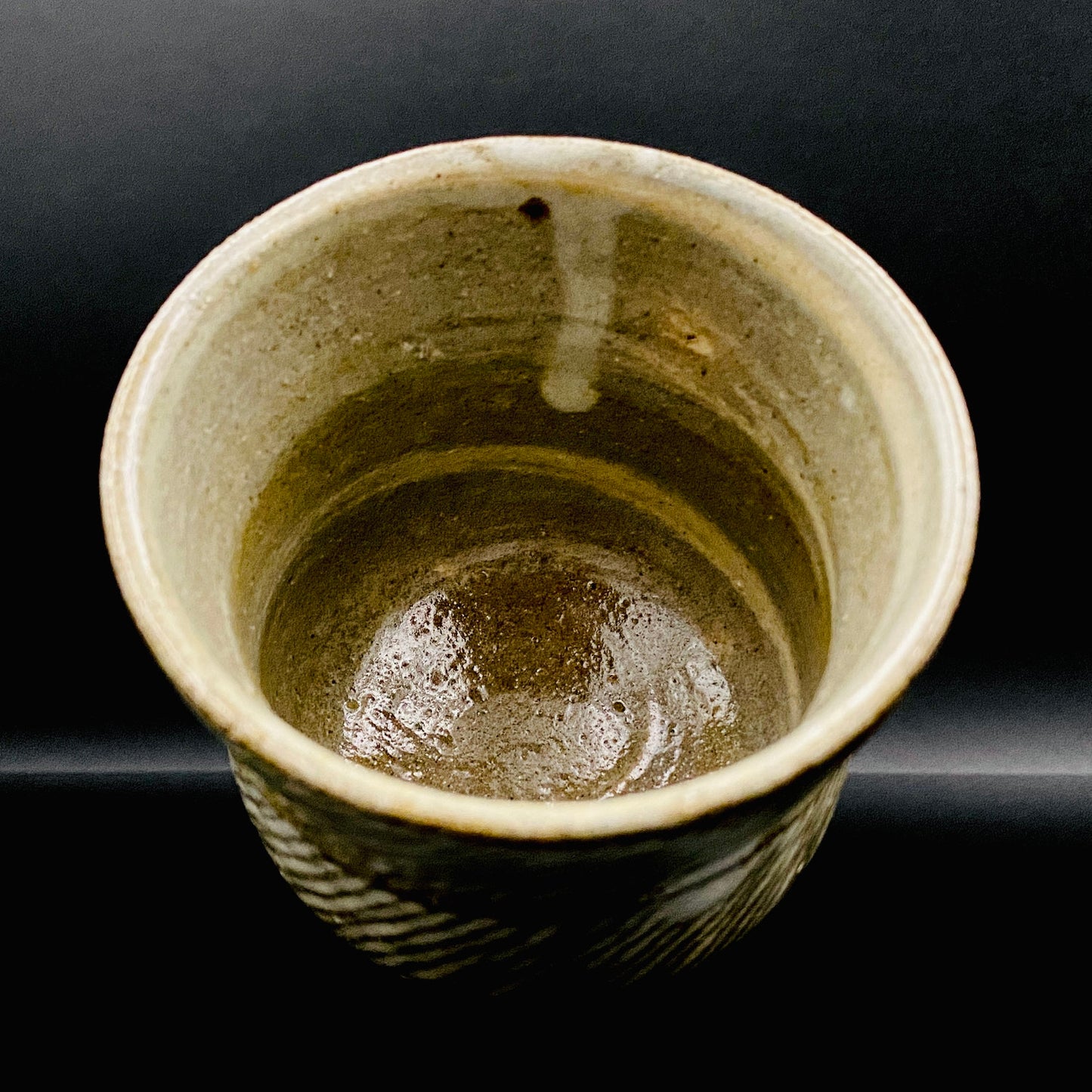 Tatsuzo Shimaoka (Living National Treasure) 1961 15th Anniversary Work "Roar of a New Star" Jomon Inlay Pair of Teacups, Sake Set, Rock Glasses (2-piece set) #253