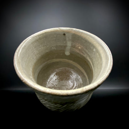 Tatsuzo Shimaoka (Living National Treasure) 1961 15th Anniversary Work "Roar of a New Star" Jomon Inlay Pair of Teacups, Sake Set, Rock Glasses (2-piece set) #253