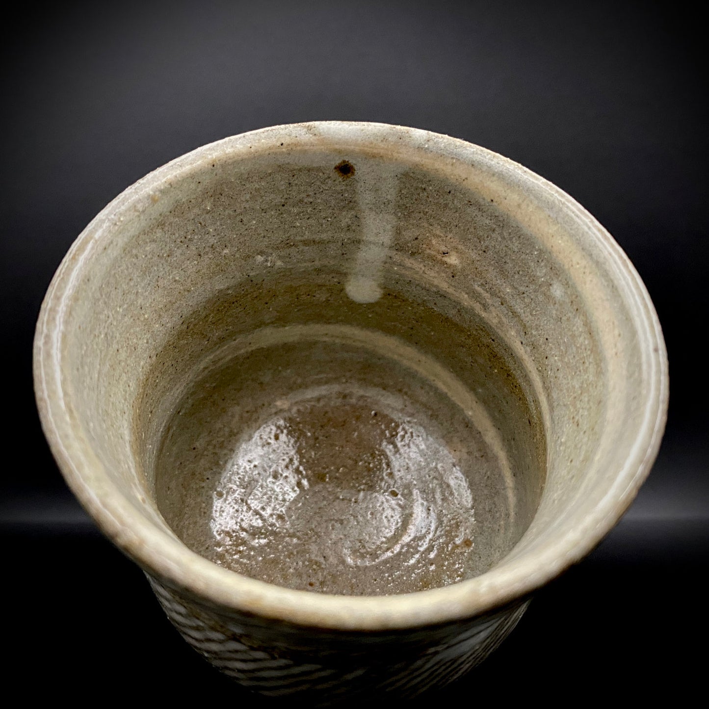 Tatsuzo Shimaoka (Living National Treasure) 1961 15th Anniversary Work "Roar of a New Star" Jomon Inlay Pair of Teacups, Sake Set, Rock Glasses (2-piece set) #253