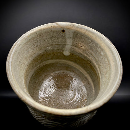 Tatsuzo Shimaoka (Living National Treasure) 1961 15th Anniversary Work "Roar of a New Star" Jomon Inlay Pair of Teacups, Sake Set, Rock Glasses (2-piece set) #253