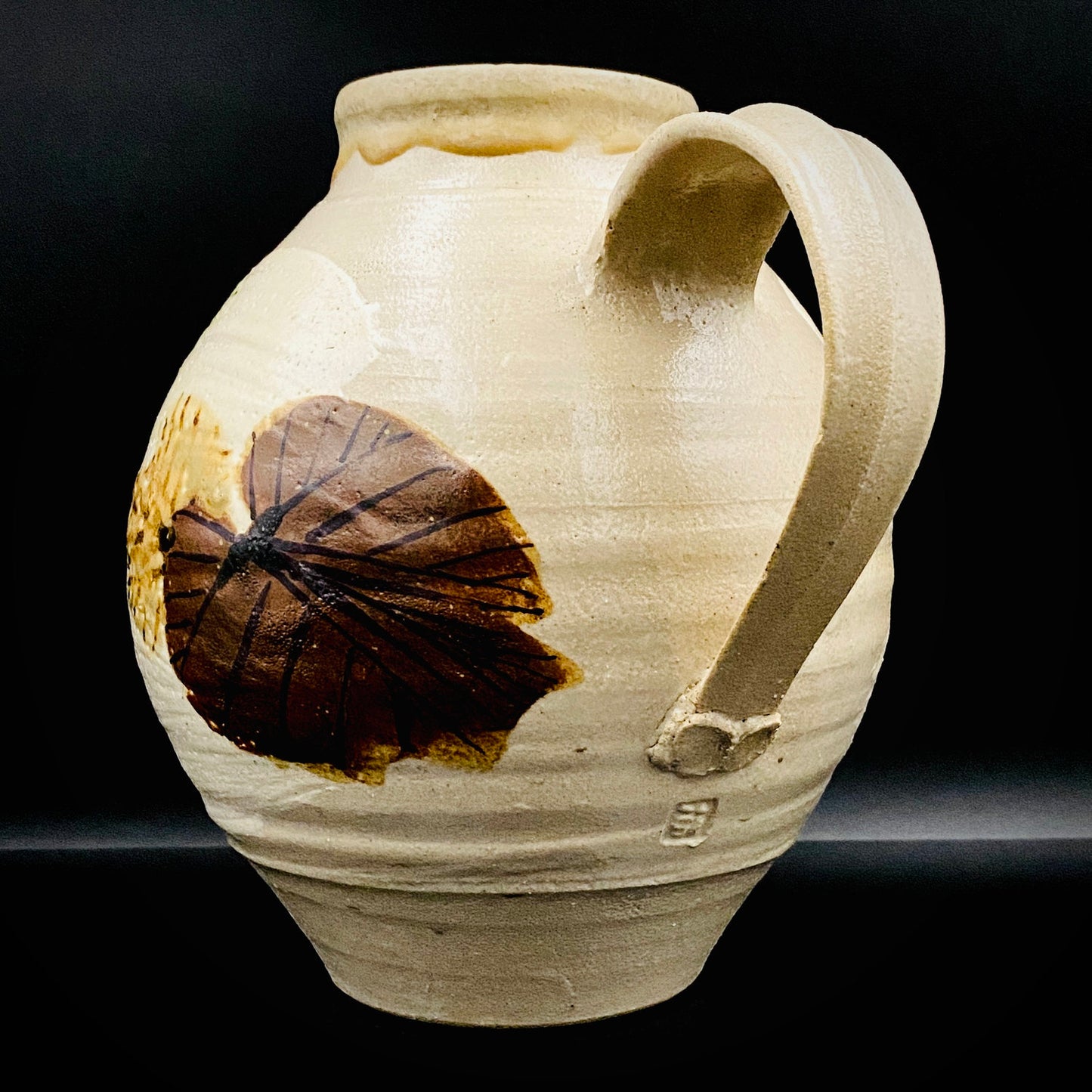 伝統工芸展受賞作家 武田 敏男 作 鉄絵緑彩葡萄文 ピッチャー、ヴィンテージ プレミアム ウォータージャグ、徳田八十吉師事 #250