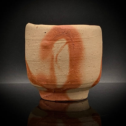 フランクフルト美術館収蔵作家 高原 昌治 作 備前酒呑 二大重要無形文化財保持者師事 登り窯自然釉溶融痕 ショットグラス #254