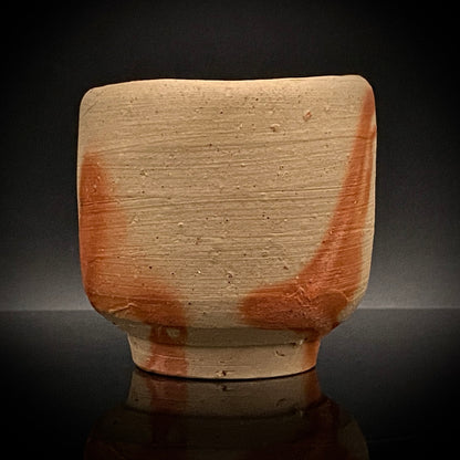 フランクフルト美術館収蔵作家 高原 昌治 作 備前酒呑 二大重要無形文化財保持者師事 登り窯自然釉溶融痕 ショットグラス #254