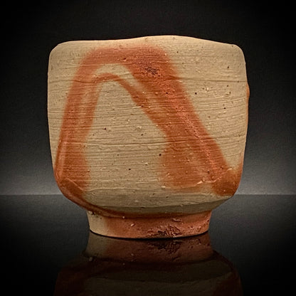 フランクフルト美術館収蔵作家 高原 昌治 作 備前酒呑 二大重要無形文化財保持者師事 登り窯自然釉溶融痕 ショットグラス #254