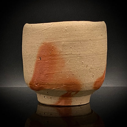 フランクフルト美術館収蔵作家 高原 昌治 作 備前酒呑 二大重要無形文化財保持者師事 登り窯自然釉溶融痕 ショットグラス #254