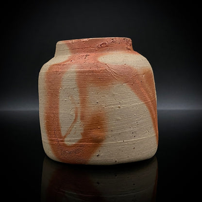 フランクフルト美術館収蔵作家 高原 昌治 作 備前酒呑 二大重要無形文化財保持者師事 登り窯自然釉溶融痕 ショットグラス #254
