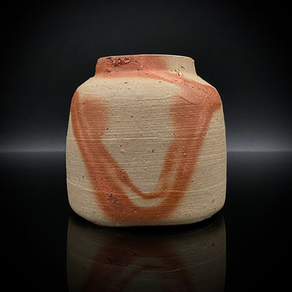 フランクフルト美術館収蔵作家 高原 昌治 作 備前酒呑 二大重要無形文化財保持者師事 登り窯自然釉溶融痕 ショットグラス #254