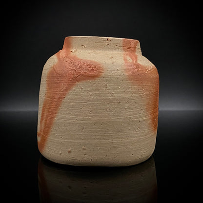 フランクフルト美術館収蔵作家 高原 昌治 作 備前酒呑 二大重要無形文化財保持者師事 登り窯自然釉溶融痕 ショットグラス #254