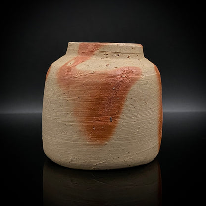 フランクフルト美術館収蔵作家 高原 昌治 作 備前酒呑 二大重要無形文化財保持者師事 登り窯自然釉溶融痕 ショットグラス #254