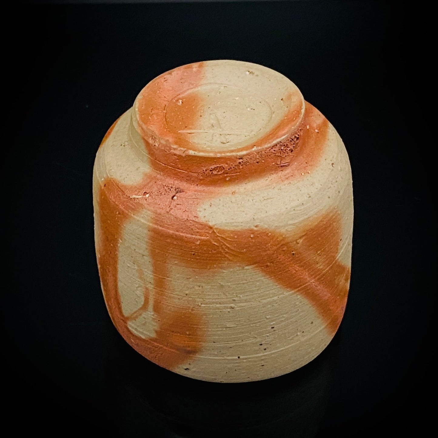 フランクフルト美術館収蔵作家 高原 昌治 作 備前酒呑 二大重要無形文化財保持者師事 登り窯自然釉溶融痕 ショットグラス #254