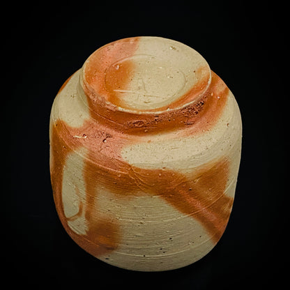 フランクフルト美術館収蔵作家 高原 昌治 作 備前酒呑 二大重要無形文化財保持者師事 登り窯自然釉溶融痕 ショットグラス #254