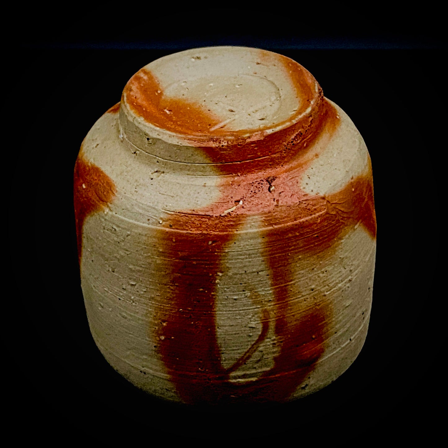 フランクフルト美術館収蔵作家 高原 昌治 作 備前酒呑 二大重要無形文化財保持者師事 登り窯自然釉溶融痕 ショットグラス #254