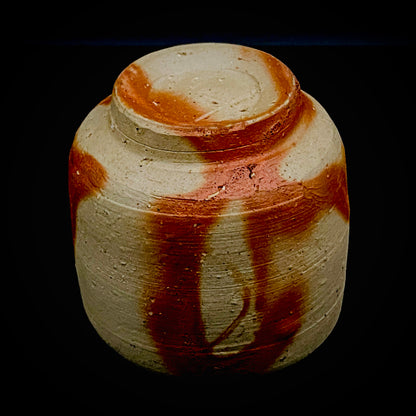 フランクフルト美術館収蔵作家 高原 昌治 作 備前酒呑 二大重要無形文化財保持者師事 登り窯自然釉溶融痕 ショットグラス #254