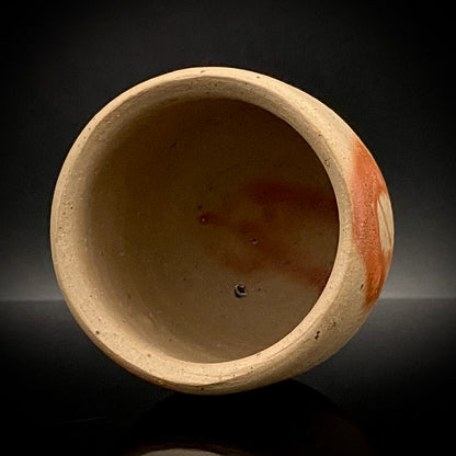 フランクフルト美術館収蔵作家 高原 昌治 作 備前酒呑 二大重要無形文化財保持者師事 登り窯自然釉溶融痕 ショットグラス #254