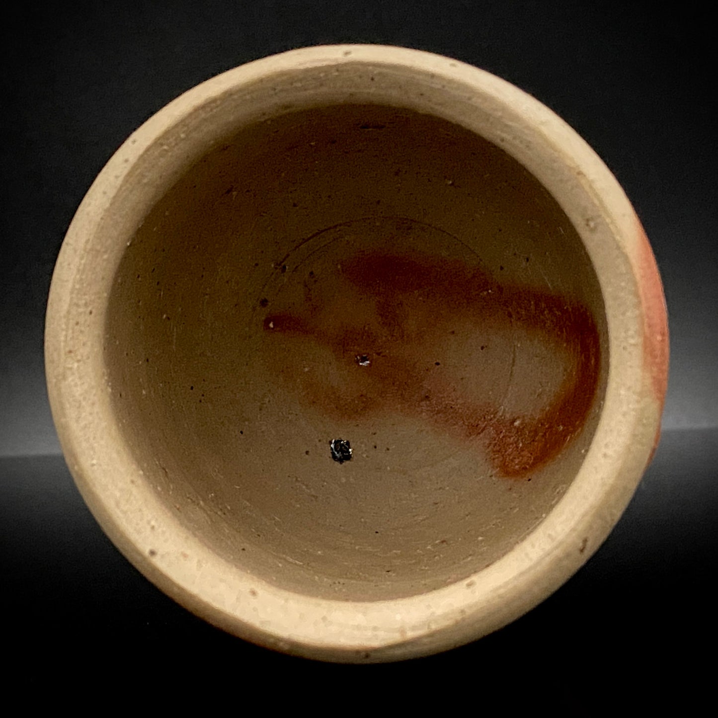 フランクフルト美術館収蔵作家 高原 昌治 作 備前酒呑 二大重要無形文化財保持者師事 登り窯自然釉溶融痕 ショットグラス #254