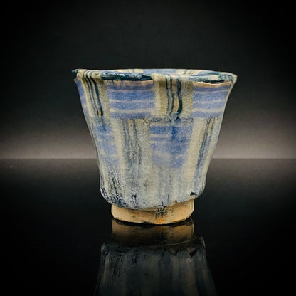 広島県重要無形文化財 内田 泰秀、1971年 作陶、失われた幻の技法「表裏貫通錦練上手」ぐいのみ、ショットグラス #255