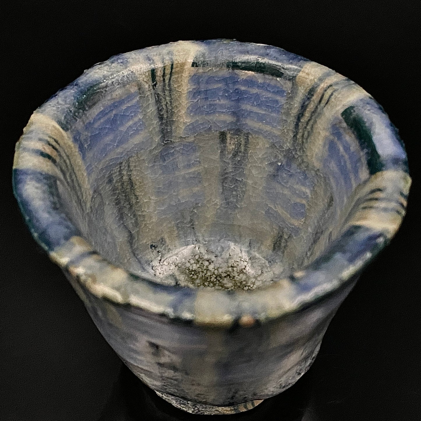 広島県重要無形文化財 内田 泰秀、1971年 作陶、失われた幻の技法「表裏貫通錦練上手」ぐいのみ、ショットグラス #255