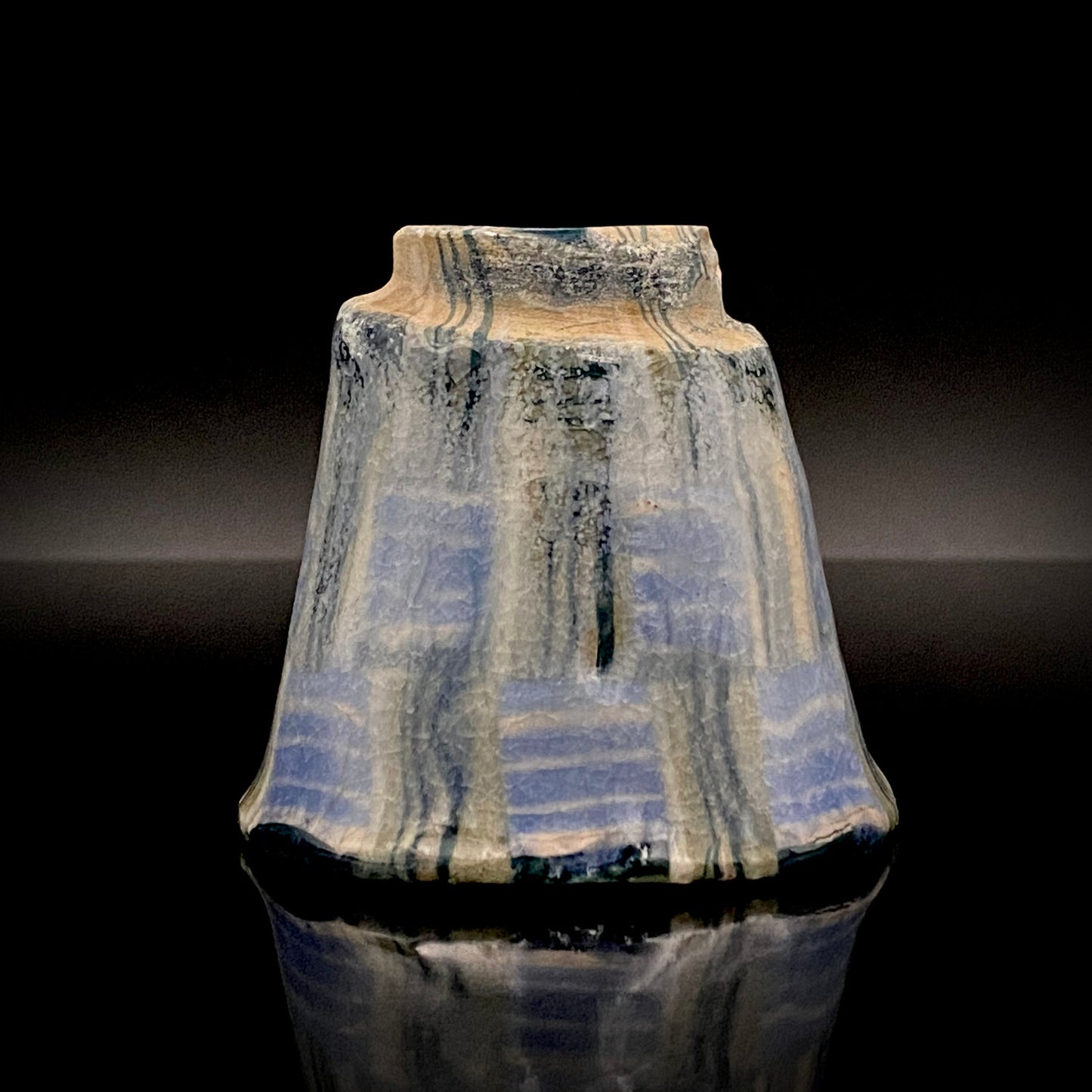 広島県重要無形文化財 内田 泰秀、1971年 作陶、失われた幻の技法「表裏貫通錦練上手」ぐいのみ、ショットグラス #255