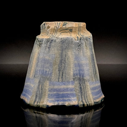 広島県重要無形文化財 内田 泰秀、1971年 作陶、失われた幻の技法「表裏貫通錦練上手」ぐいのみ、ショットグラス #255