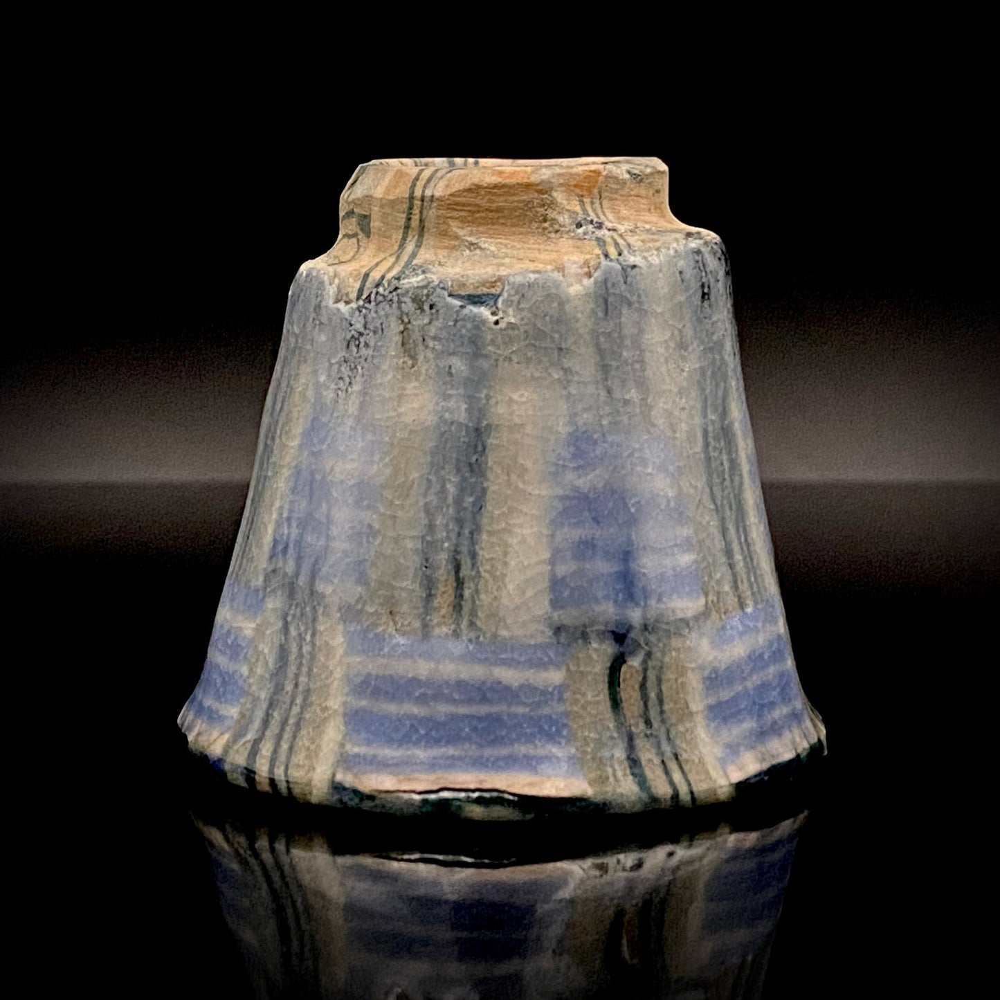 広島県重要無形文化財 内田 泰秀、1971年 作陶、失われた幻の技法「表裏貫通錦練上手」ぐいのみ、ショットグラス #255