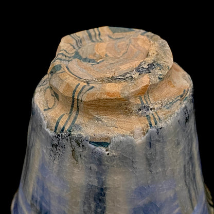 広島県重要無形文化財 内田 泰秀、1971年 作陶、失われた幻の技法「表裏貫通錦練上手」ぐいのみ、ショットグラス #255