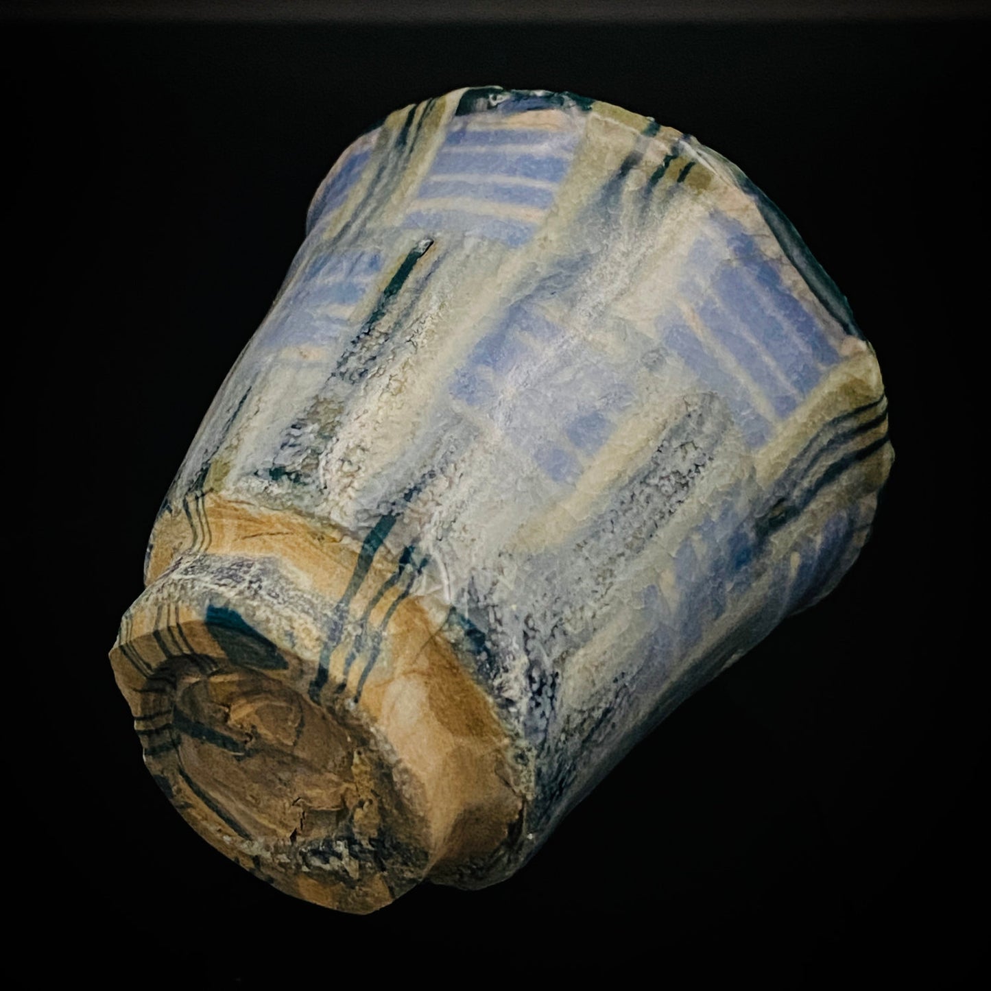 広島県重要無形文化財 内田 泰秀、1971年 作陶、失われた幻の技法「表裏貫通錦練上手」ぐいのみ、ショットグラス #255