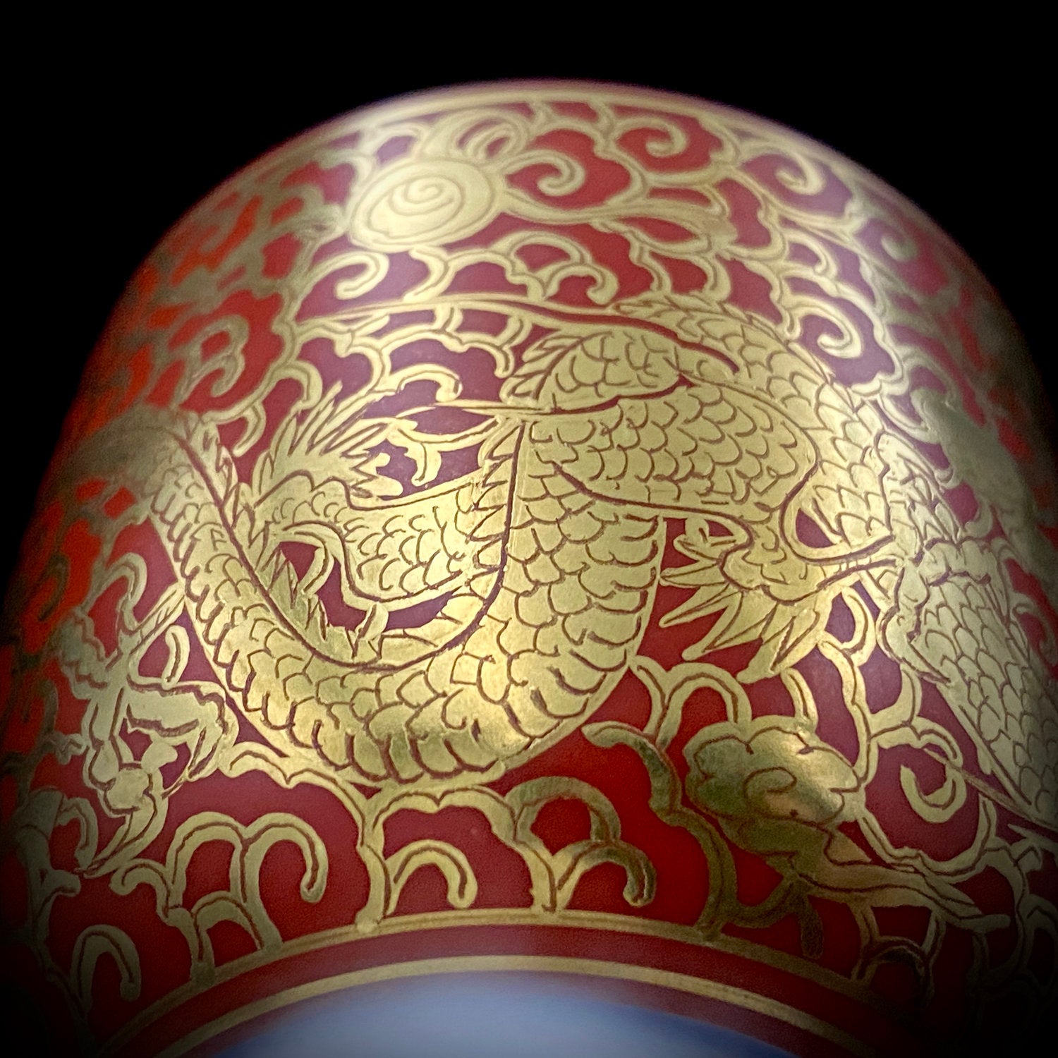 皇室献上作家 山本 芳岳 最上位作 九谷焼 赤絵細描 金彩赤絵 赤地金襴