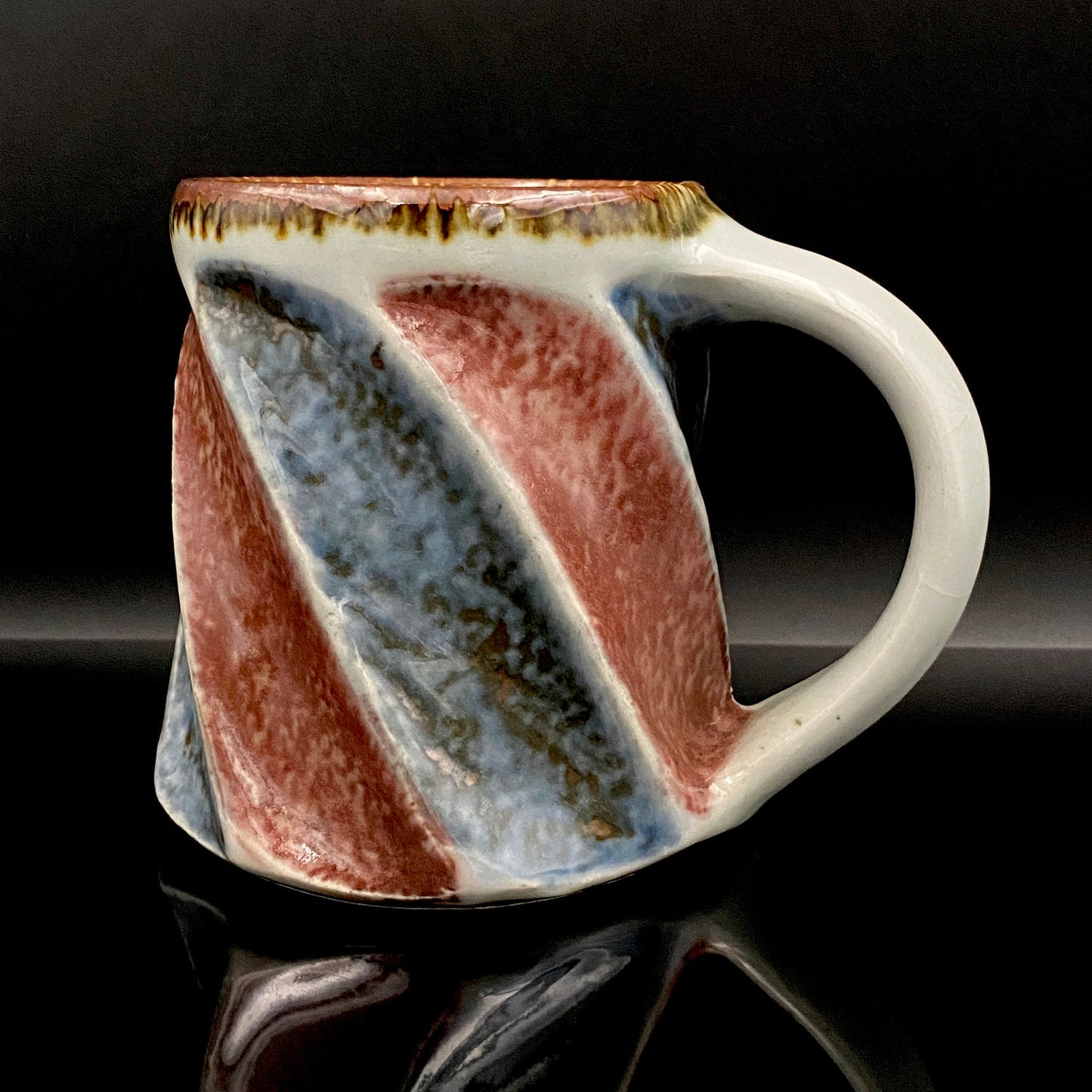 河井寛次郎正統血統 無位無冠の民藝巨匠 河井 透 作 面取麦酒杯 二客セット ロックグラス #265