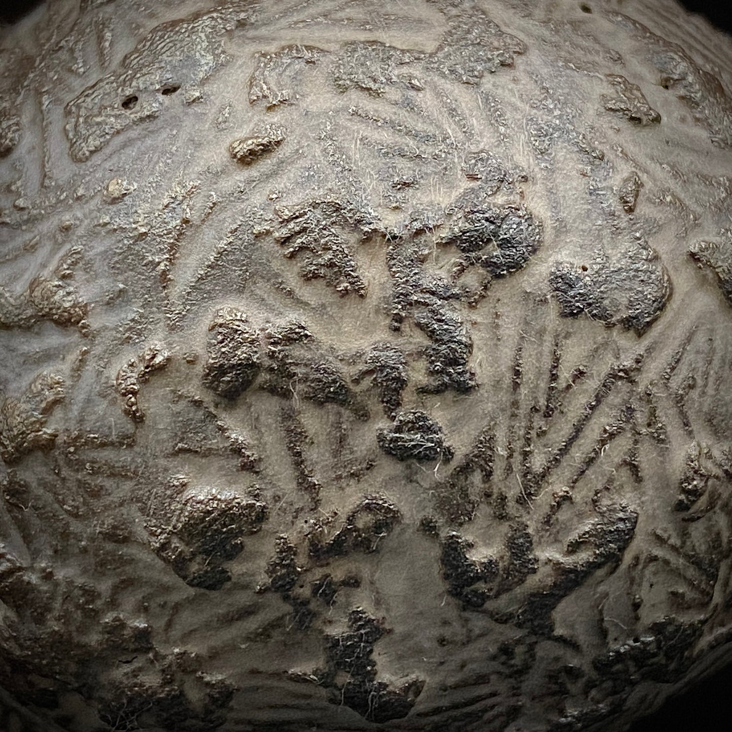 サントリー美術館大賞展入選作家 北川 宏幸 作 焼〆打刻紋三足水滴 洋酒用ウォータードロッパー、ウィスキードロッパー #264