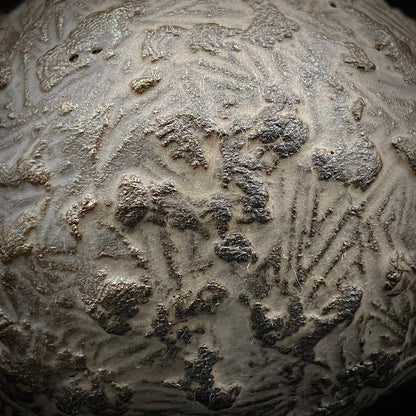 サントリー美術館大賞展入選作家 北川 宏幸 作 焼〆打刻紋三足水滴 洋酒用ウォータードロッパー、ウィスキードロッパー #264