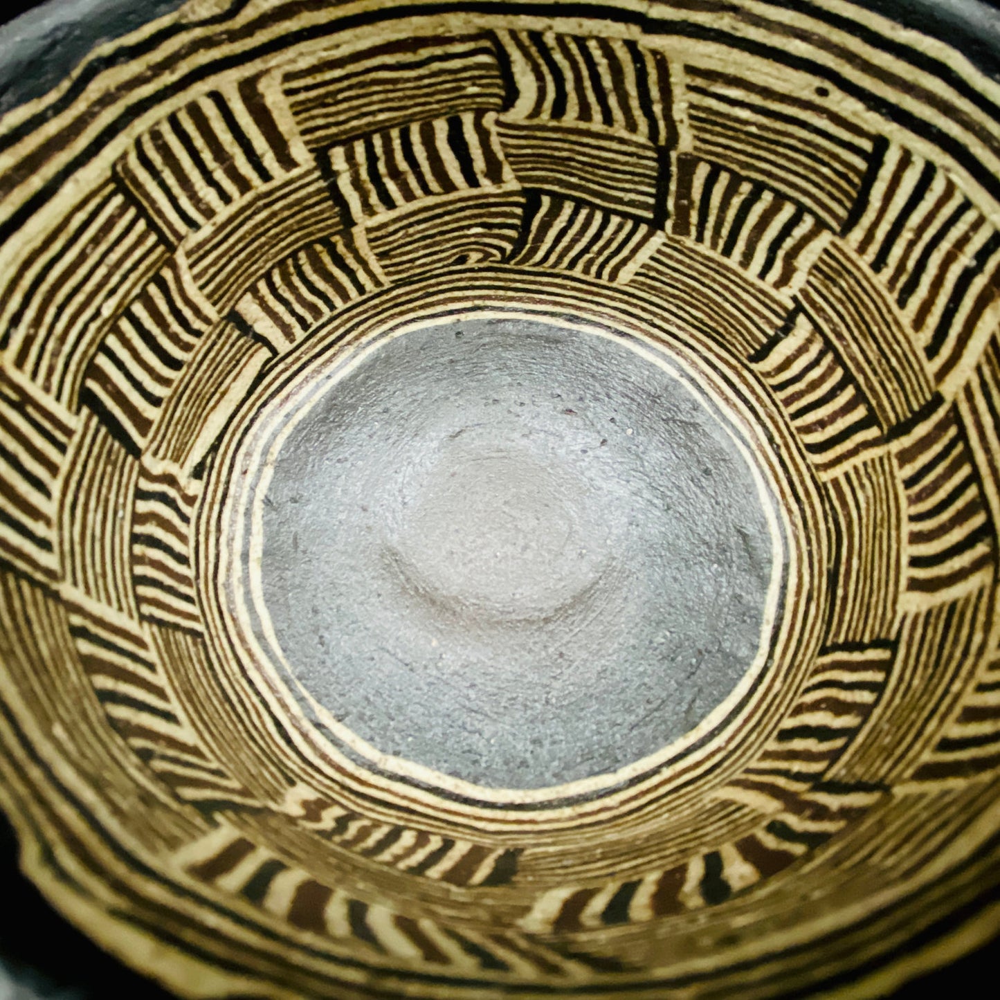 瀬戸市指定無形文化財保持者 初代 水野 双鶴 作 練込 茶盌 ロックグラス #262